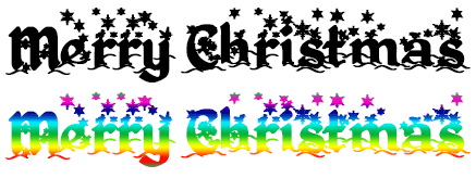 クリスマス用無料フォント利用例